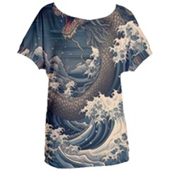 Sea Dragon Kanagawa Sea Monster Women s Oversized Tee by Jancukart