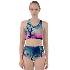 Tree Abstract Field Galaxy Night Nature Racer Back Bikini Set