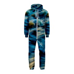 Waves Abstract Waves Abstract Hooded Jumpsuit (kids) by Semog4