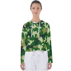 Green Military Background Camouflage Women s Slouchy Sweat by Semog4