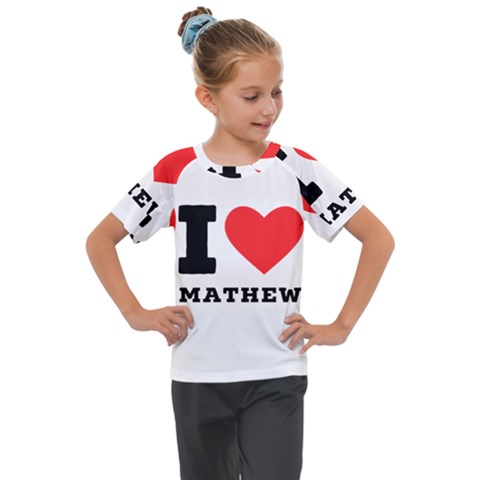 I Love Mathew Kids  Mesh Piece Tee by ilovewhateva