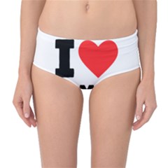 I Love James Mid-waist Bikini Bottoms by ilovewhateva