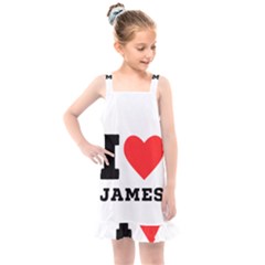 I Love James Kids  Overall Dress by ilovewhateva