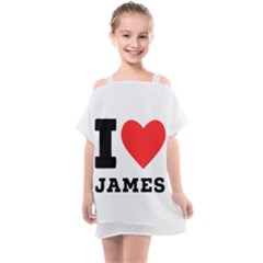 I Love James Kids  One Piece Chiffon Dress by ilovewhateva