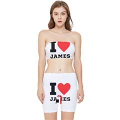 I Love James Stretch Shorts And Tube Top Set by ilovewhateva