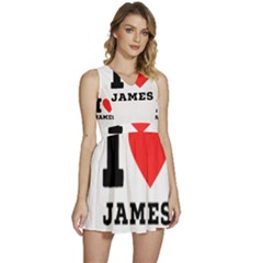 I Love James Sleeveless High Waist Mini Dress by ilovewhateva