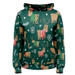 Cute Christmas Pattern Doodle Women s Pullover Hoodie