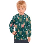 Cute Christmas Pattern Doodle Kids  Hooded Pullover