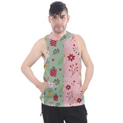 Flat Christmas Pattern Collection Men s Sleeveless Hoodie