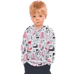 Christmas Themed Seamless Pattern Kids  Overhead Hoodie by Semog4