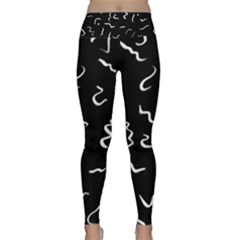 Scribbles Lines Drawing Picture Lightweight Velour Classic Yoga Leggings by Semog4