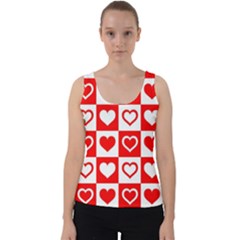 Background Card Checker Chequered Velvet Tank Top by Semog4