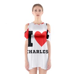 I Love Charles  Shoulder Cutout One Piece Dress by ilovewhateva