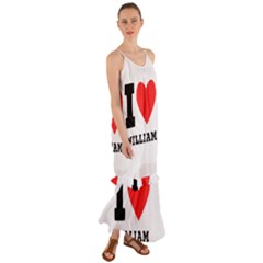 I Love William Cami Maxi Ruffle Chiffon Dress