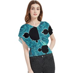 Fractal Abstract Background Butterfly Chiffon Blouse