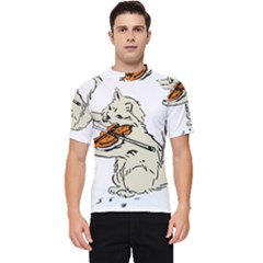 Cat Playing The Violin Art Men s Short Sleeve Rash Guard by oldshool