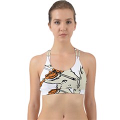 Cat Playing The Violin Art Back Web Sports Bra by oldshool