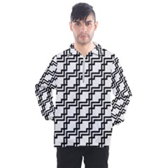 Pattern-monochrome-repeat Men s Half Zip Pullover by Semog4