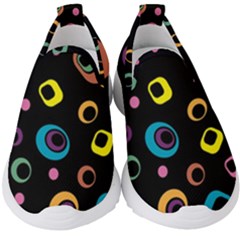 Abstract-background-retro-60s-70s Kids  Slip On Sneakers by Semog4