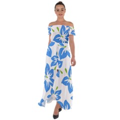 Hibiscus-wallpaper-flowers-floral Off Shoulder Open Front Chiffon Dress