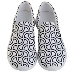 Pattern-monochrome-repeat- Men s Lightweight Slip Ons