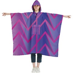 Geometric-background-abstract Women s Hooded Rain Ponchos