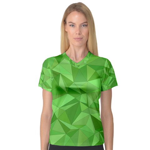 Mosaic-tile-geometrical-abstract V-neck Sport Mesh Tee by Semog4