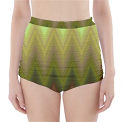 Zig Zag Chevron Classic Pattern High-waisted Bikini Bottoms by Semog4