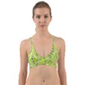 Seamless Pattern Green Garden Wrap Around Bikini Top View1