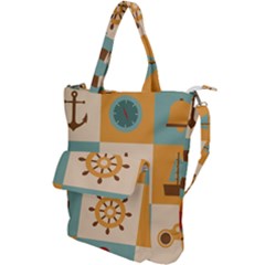 Nautical Elements Collection Shoulder Tote Bag by Semog4