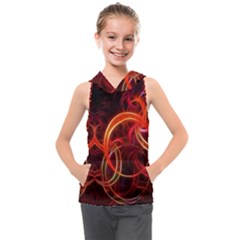 Background Fractal Abstract Kids  Sleeveless Hoodie by Semog4