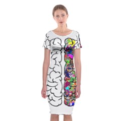 Brain Mind Aianatomy Classic Short Sleeve Midi Dress by Salman4z