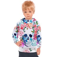 Day Of The Dead Skull Art Kids  Hooded Pullover by Salman4z