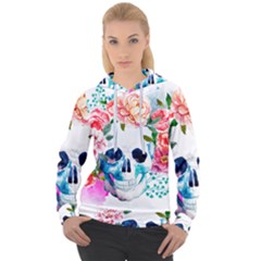 Day Of The Dead Skull Art Women s Overhead Hoodie by Salman4z