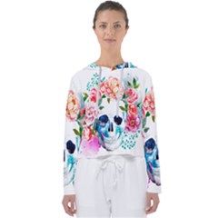 Day Of The Dead Skull Art Women s Slouchy Sweat by Salman4z