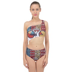 Amsterdam Graphic Design Poster Illustration Spliced Up Two Piece Swimsuit by Salman4z