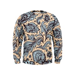 Texture Ornament Paisley Kids  Sweatshirt by Salman4z