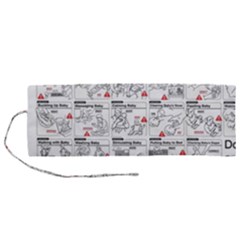 White Printer Paper With Text Overlay Humor Dark Humor Infographics Roll Up Canvas Pencil Holder (m) by Salman4z