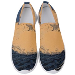 Waves Aesthetic Ocean Retro Sea Vintage Men s Slip On Sneakers by Salman4z