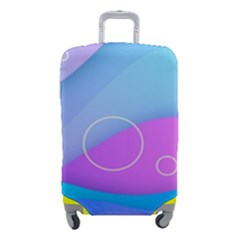 Colorful Blue Purple Wave Luggage Cover (small)