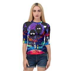 Rick And Morty In Outer Space Quarter Sleeve Raglan Tee