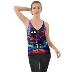 Rick And Morty In Outer Space Chiffon Cami by Salman4z