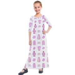 Kid’s Clothes Kids  Quarter Sleeve Maxi Dress by SychEva