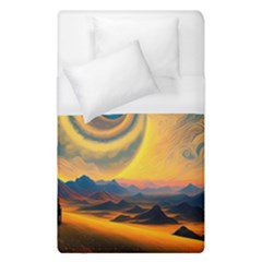 Surrealist Fantasy Dream Moon Space Duvet Cover (single Size) by Jancukart