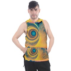 Surrealist Fantasy Dream Moon Space Men s Sleeveless Hoodie by Jancukart