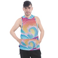 Waves Ocean Sea Tsunami Nautical 9 Men s Sleeveless Hoodie by Jancukart