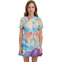 Waves Ocean Sea Tsunami Nautical 9 Kids  Sweet Collar Dress View1