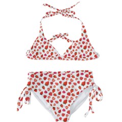 Watercolor Strawberry Kids  Classic Bikini Set by SychEva