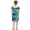 Tsunami Waves Ocean Sea Nautical Nature Water 5 Kids  Drop Waist Dress View2