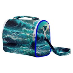 Tsunami Waves Ocean Sea Nautical Nature Water 5 Satchel Shoulder Bag by Jancukart